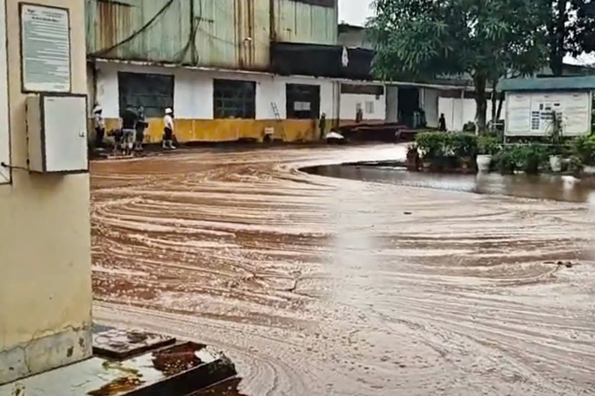 Cảnh báo sét đánh thủng bể mật mía, 2000 lít tràn ra tại xã Nhân Hòa - ảnh 1