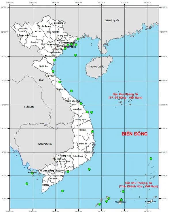 Dự báo thủy triều ven biển Bắc Bộ, Trung Bộ, Nam Bộ từ 15/05 đến 24/05/2026